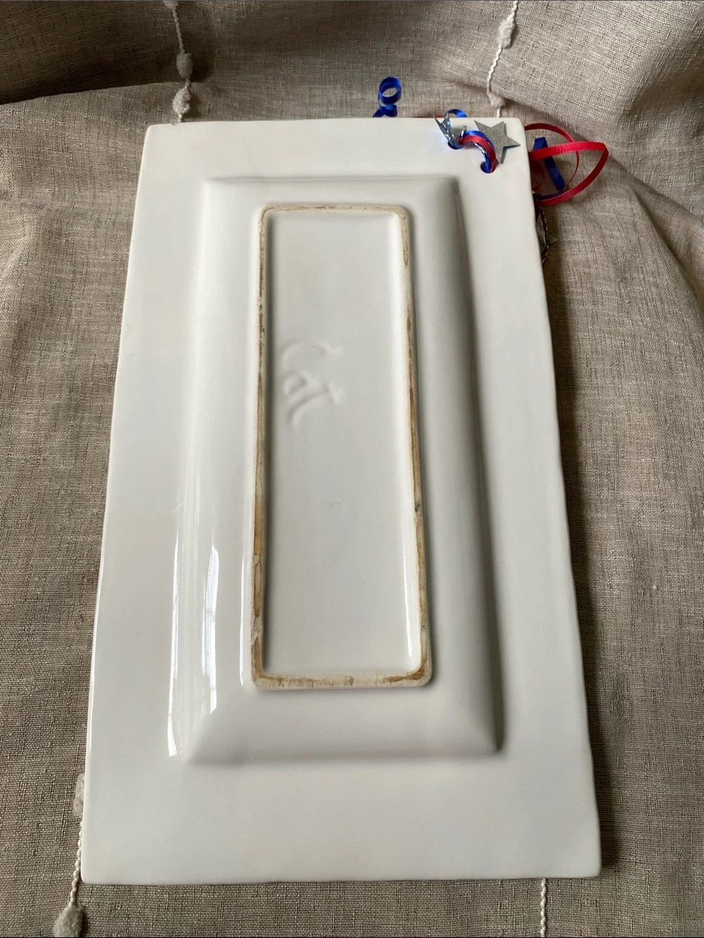 Southern Living Dress Me Up Rectangular Serving Patter 14”x 8” including rim